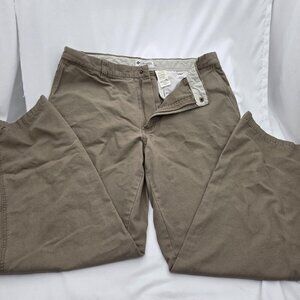 Vintage Columbia 100% Cotton Khaki Cargo pants w/zippered side pocket  36X32